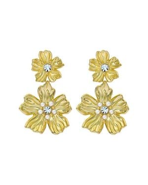 Ted Baker Pettala Flower Statement Drop Earrings - Metallic