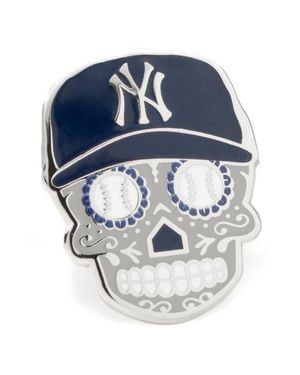Cufflinks Inc. New York Yankees Sugar Skull Lapel Pin - Blue