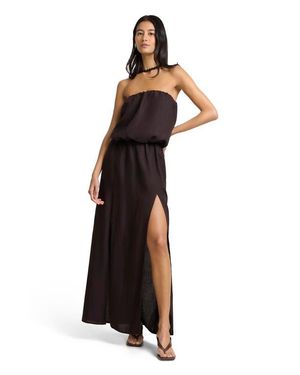 Onia Air Linen High Slit Maxi Dress - White