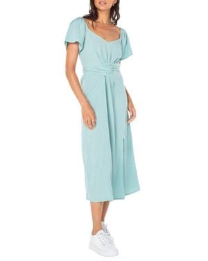 Roxy Bungalow Bliss Tie Back Midi Dress - Blue