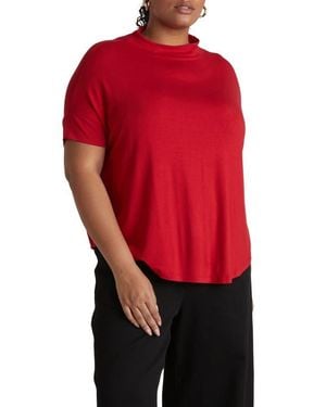 UNIVERSAL STANDARD Petra Short Sleeve Top - Red