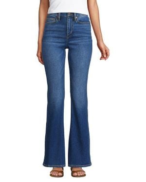 Lands' End Denim High Rise Skinny Flare Jeans - Blue