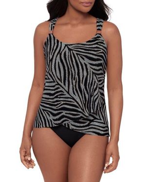 Miraclesuit Zirconic Dazzle Tankini Top - Black