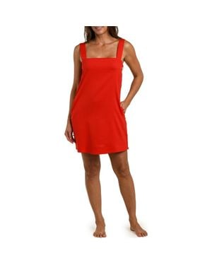 La Blanca Harbor Breeze Cover-Up Dress - Red