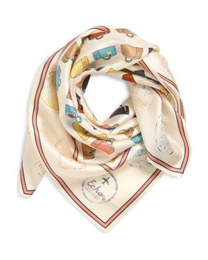 Echo Luggage Silk Square Scarf - Metallic