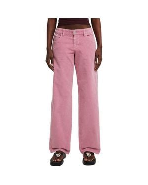 Cotton On Low Rise Straight Cord Pant - Pink