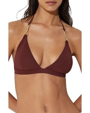 Reiss Ruby Triangle Bikini Top - Brown