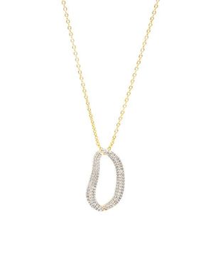Classicharms Infinity Pavé Irregular Hoop Pendant Necklace - Metallic