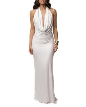 JLUXLABEL Lunara Cowl Maxi Dress - Natural