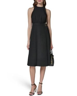 Donna Karan Weekend Racerback Faux Wrap Dress - Black