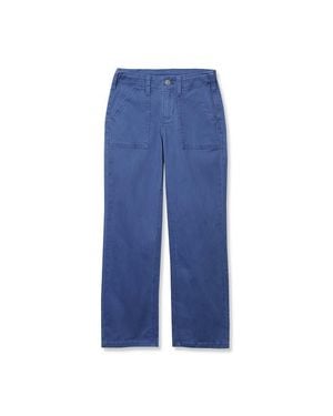 Lands' End Girls Woven Pull On Utility Cargo Pants - Blue