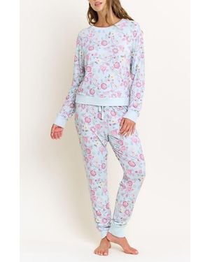 Honeydew Intimates Star Seeker Brushed Jersey Pajamas - White