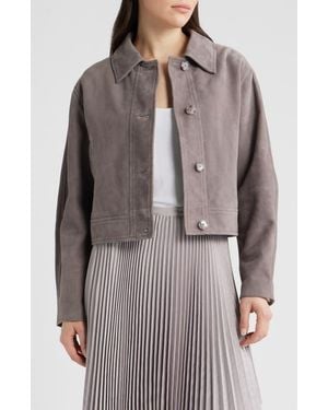 BOSS Sadela Suede Jacket - Brown