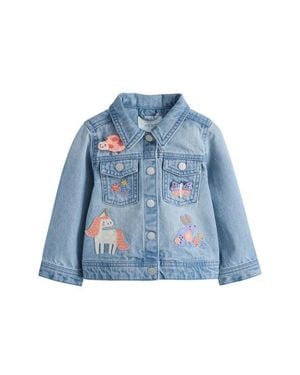 Next Kids' Embroidered Denim Jacket - Blue