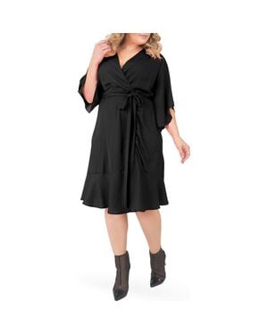 Standards & Practices Wrap Dress - Black