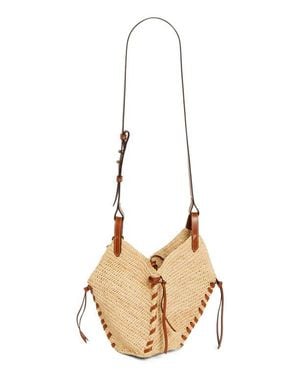 Isabel Marant Mini Tampa Woven Raffia Shoulder Bag - Natural