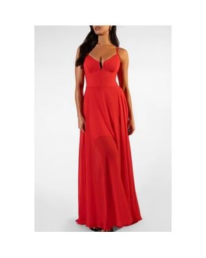 TA3 Mega Sculpting V-Wire Maxi Dress - Red
