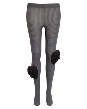 Coperni Wool Rib Cargo Tights - Gray