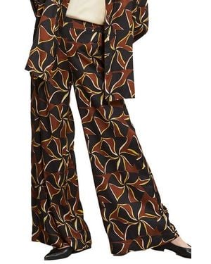 Ottod'Ame Viscose Palazzo Pants - Brown