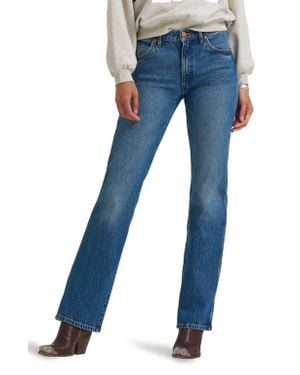 Wrangler Wrancher Mid Rise Bootcut Jeans - Blue