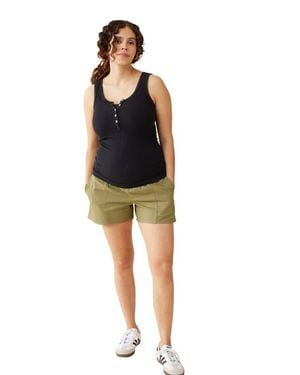 Ingrid & Isabel The Everyday Maternity Woven Short - Green