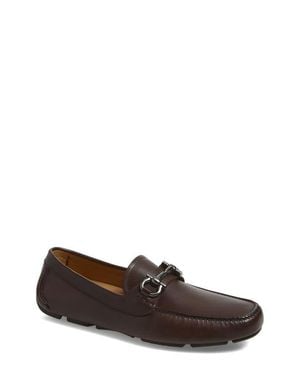 Ferragamo Parigi Double Gancio Bit Driving Shoe - Brown