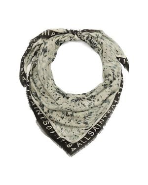 AllSaints Canter Large Square Scarf - Gray