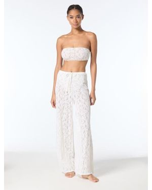 MICHAEL Michael Kors Lace Cover Up Pants - White