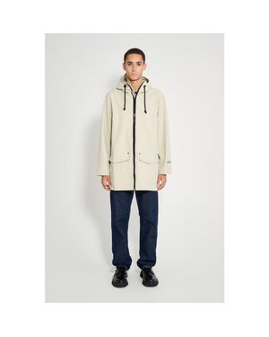 Stutterheim Stockholm Patch Matte Raincoat - White