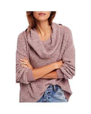 Free People By Your Side Sweater - Purple