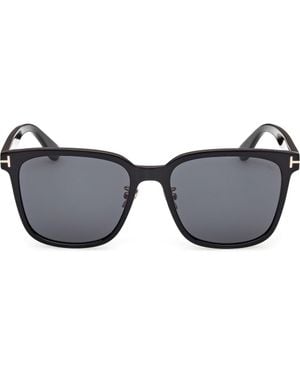 Tom Ford 58Mm Square Sunglasses - Gray