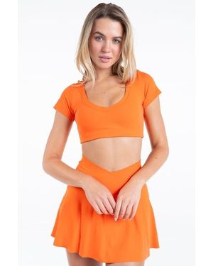 Vitaly Cloud Ii V Cropped Tee - Orange