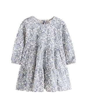 Next Kids' Ditsy Floral Print Dress - Gray