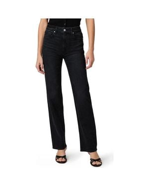 PAIGE Stevie High Waist Ankle Straight Leg Jeans - Black