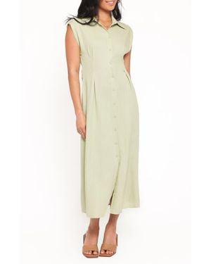 Petal & Pup Cami Cap Sleeve Midi Shirtdress - Green