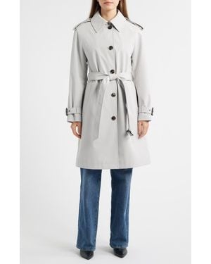 BCBGMAXAZRIA Belted Trench Coat - Gray