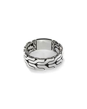 John Hardy Carved Chain Band Ring, Sterling - Gray