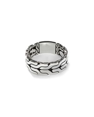 John Hardy Carved Chain Band Ring, Sterling - Gray