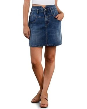 Wash Lab Denim Penelope Denim Miniskirt - Blue