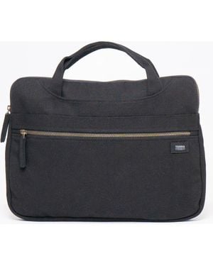 Terra Thread Organic Cotton Laptop Sleeve With Handles - Black