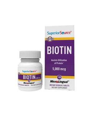 Superior Source Biotin Sublingual Dissolving Tablets 5Mg Hair And Nails Supplement - Purple