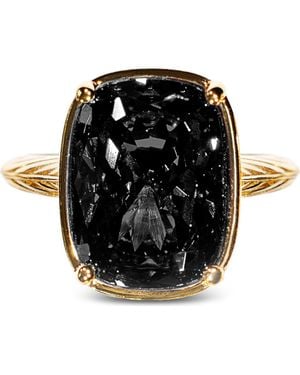 Sterling Forever Cushion Cut Statement Ring - Black