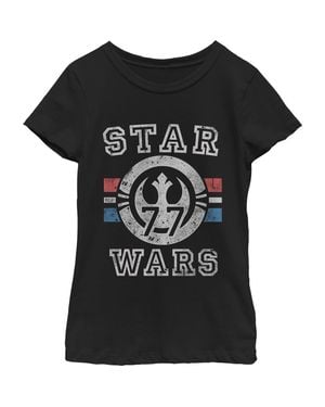 Star Wars Girls' Rebel Alliance 77 T-Shirt - Black