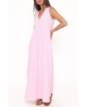 Petal & Pup Kalan Ruffle Trim Maxi Dress - Pink
