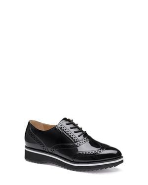 Johnston & Murphy Ulyssa Wingtip Platform Oxford - Black