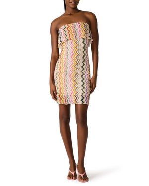 Steve Madden Bryar Print Strapless Dress - Natural