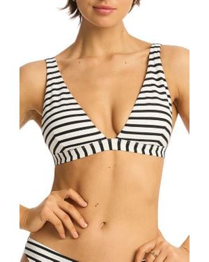 Sea Level Amalfi Triangle Bikini Top - Black