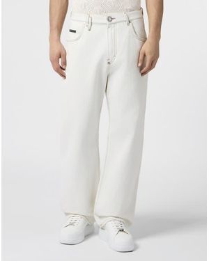Philipp Plein Beach Boy Fit Jeans Basic - White