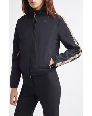 Burberry Angela Reversible Stretch Nylon & Fleece Jacket - Blue