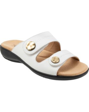 Trotters Ruthie Stitch Slide Sandal - Metallic
